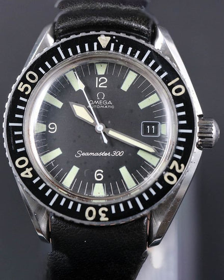 1967 Omega Seamaster 300 41MM Black Dial Leather Strap (166.024)