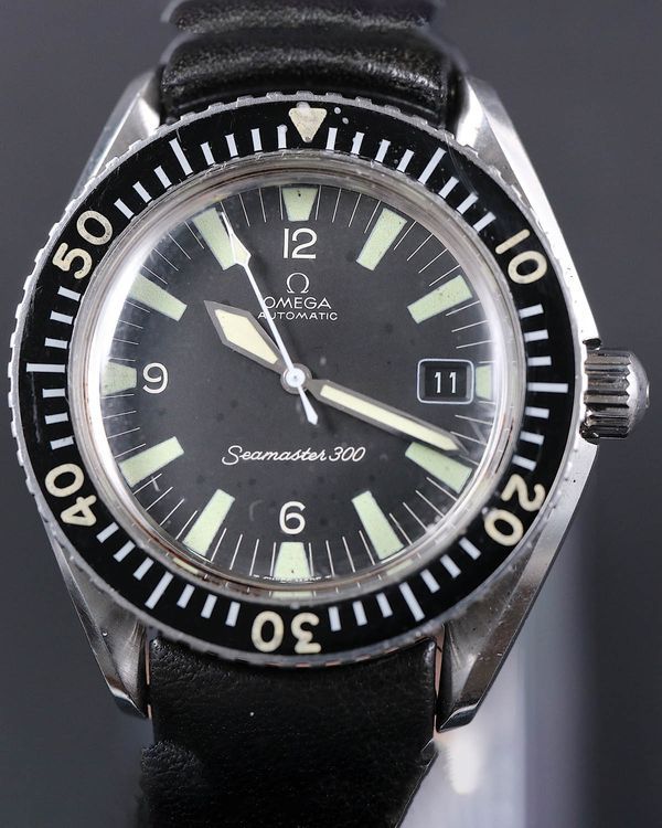 1967 Omega Seamaster 300 41MM Black Dial Leather Strap (166.024)