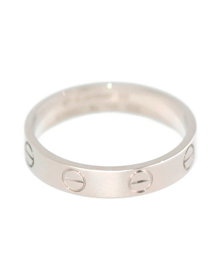 Cartier Accessories Small Love Ring 58 Size 18k White Gold 3.7MM (Love Ring)