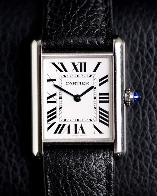 Cartier Tank Must 25.5MM Quartz White Dial Leather Bracelet (WSTA0041)