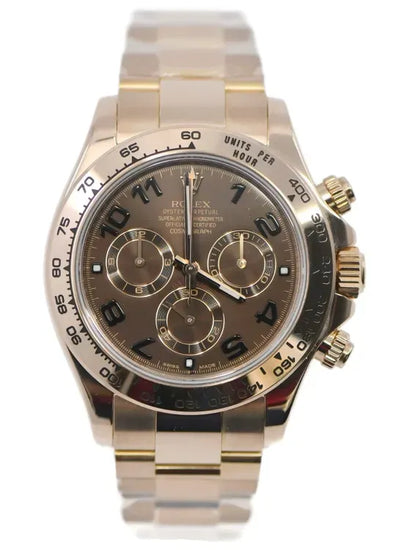 2012 Rolex Cosmograph Daytona 40MM Chocolate Dial Rose Gold Oyster Bracelet (116505)