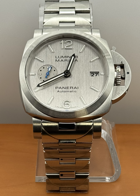 2020 Panerai Luminor Marina 1950 3 Days 42MM Silver Dial Steel Bracelet (PAM00977)