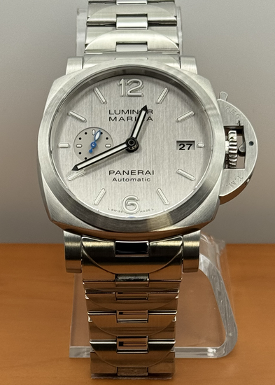 2020 Panerai Luminor Marina 1950 3 Days 42MM Silver Dial Steel Bracelet (PAM00977)