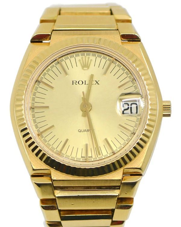 Rolex Datejust Oysterquartz 39MM Quartz Champagne Dial Yellow Gold Bracelet (5100)