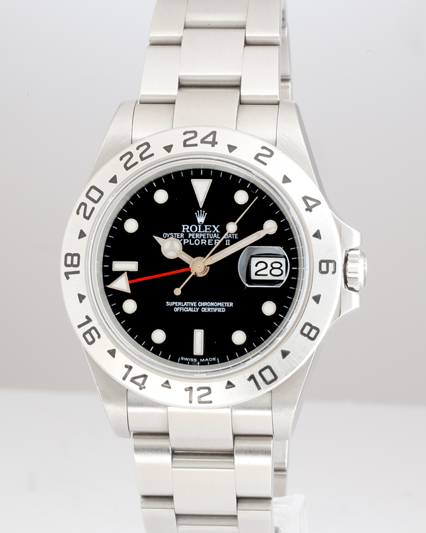 No Reserve - 2003 Rolex Explorer II 40MM Black Dial Oyster Bracelet (16570)