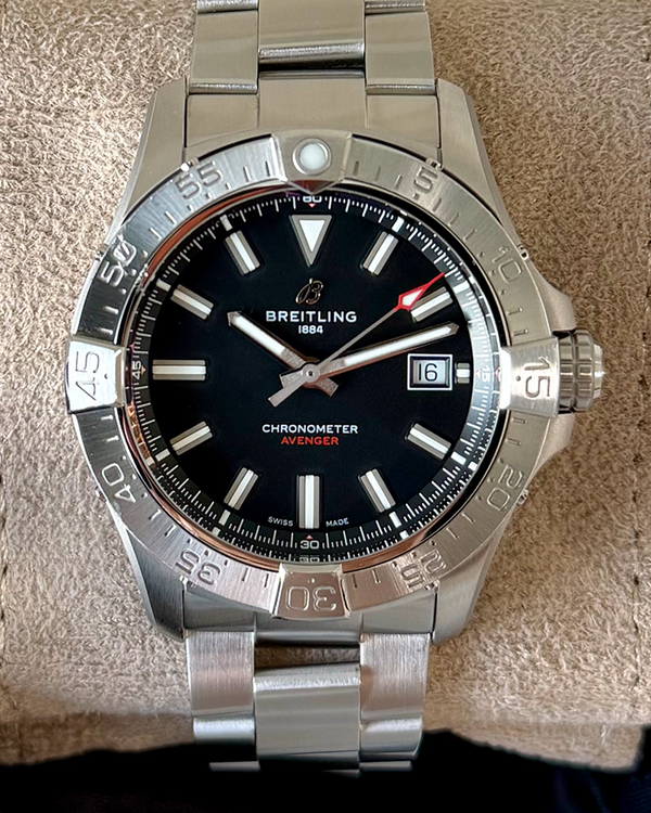 2024 Breitling Avenger 42MM Black Dial Steel Bracelet (A17328101B1A1)