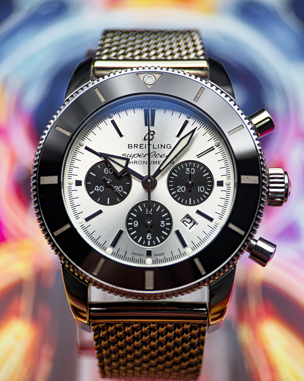 2021 Breitling Superocean Heritage 44MM Silver Dial Steel Bracelet (AB0162)