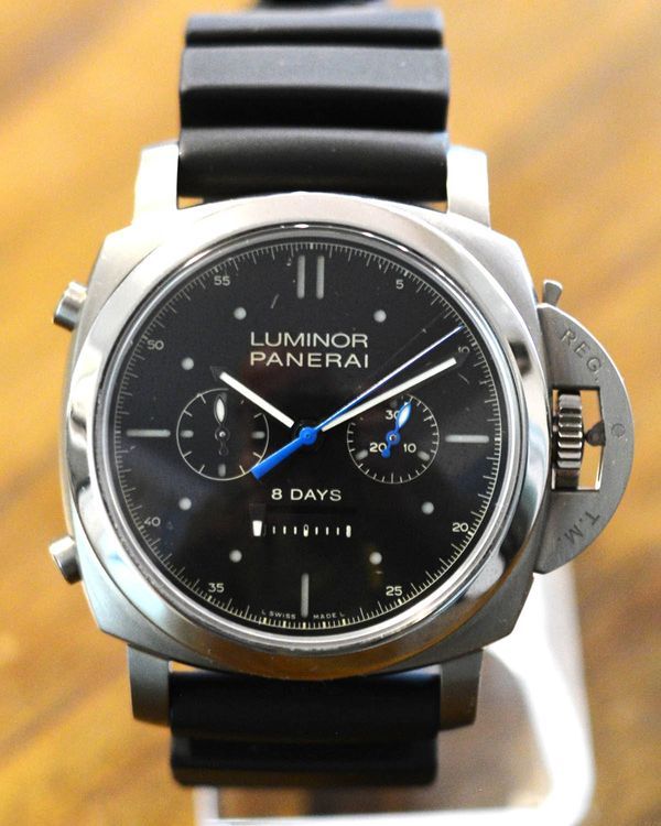 No Reserve - 2012 Panerai Luminor 47MM Black Dial Rubber Strap (PAM00427)