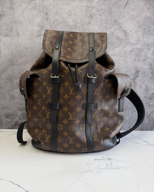 Louis Vuitton Christopher 13 x 16.9 IN Rucksack Backpack Monogram Brown Canvas (Backpack)
