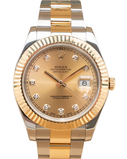 Rolex Datejust II 41MM Champagne Dial Two-Tone Oyster Bracelet (116333)