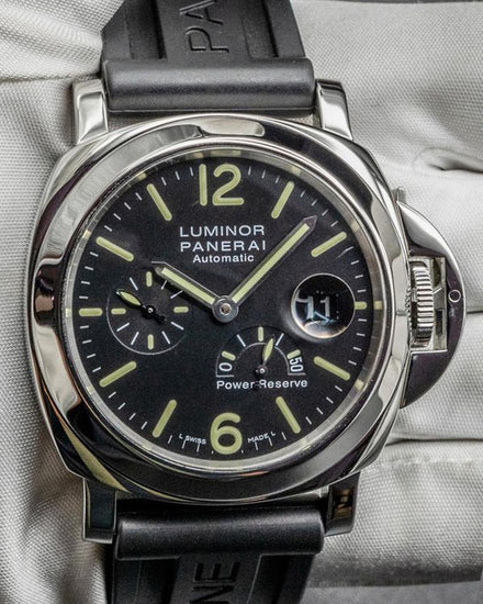 No Reserve - 2018 Panerai Luminor Power Reserve 44MM Black Dial Leather Strap (PAM01090)