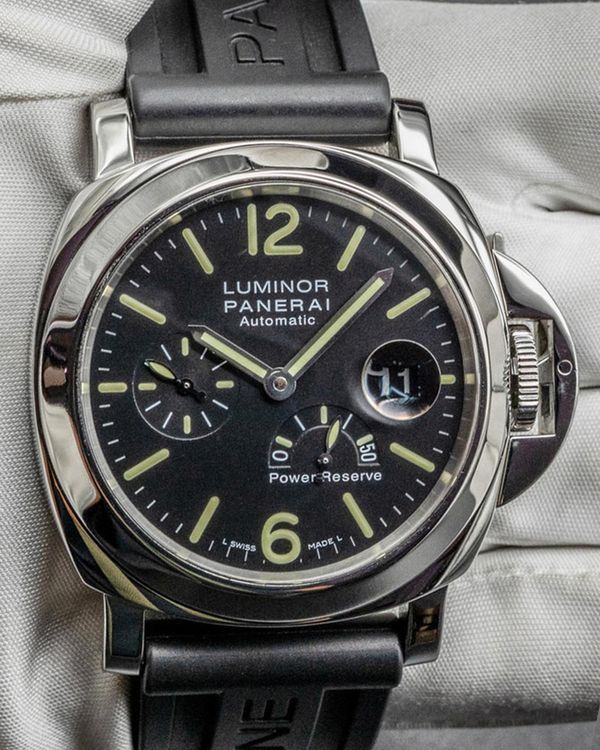 2018 Panerai Luminor Power Reserve 44MM Black Dial Leather Strap (PAM01090)