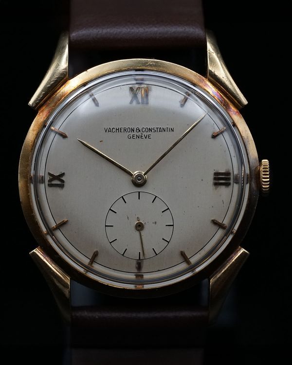 Vacheron Constantin Vintage “Fancy Lugs” 32MM Silver Dial Aftermarket Leather Strap (4879)