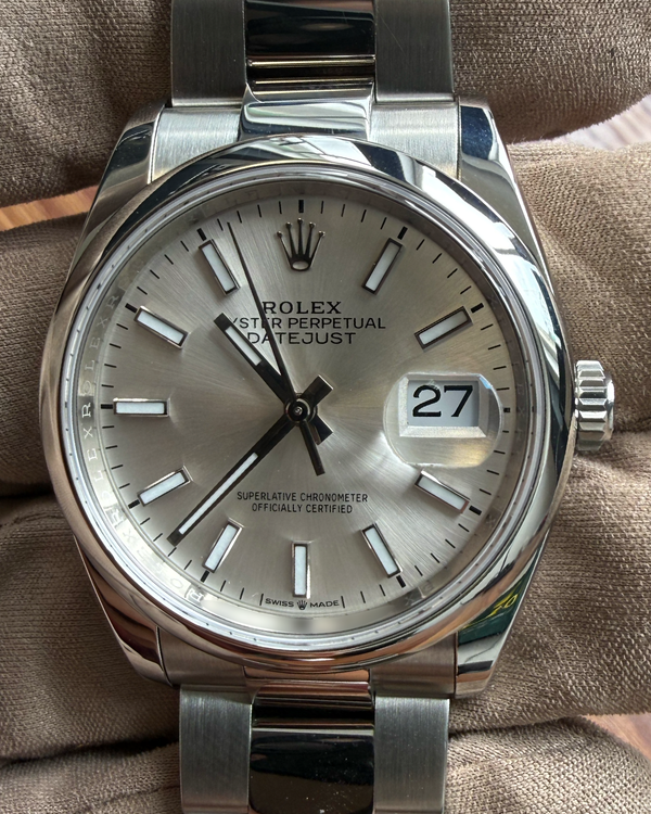 2021 Rolex Datejust 36MM Silver Dial Oyster Bracelet (126200)