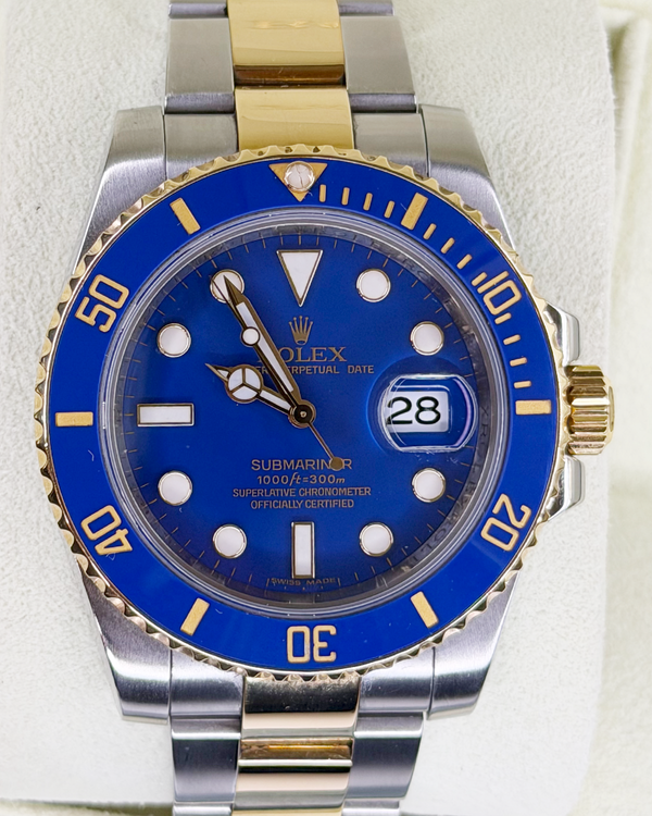 2009 Rolex Submariner Date "Bluesy" 40MM Blue Dial Two-Tone Oyster Bracelet (116613LB)