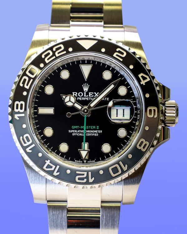 2026 Rolex GMT-Master II "Bruce Wayne" 40MM Black Dial Oyster Bracelet (126710GRNR)