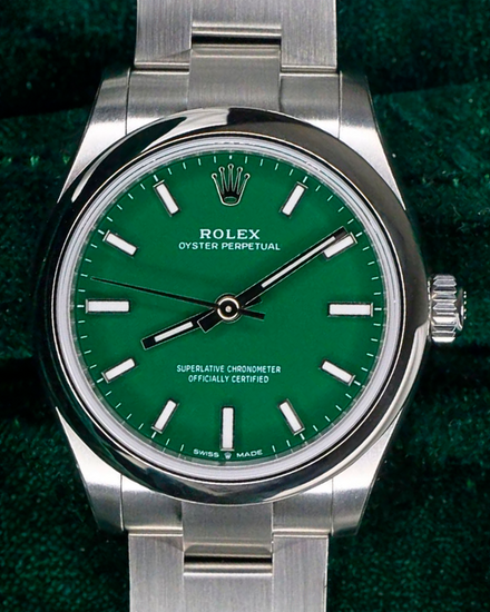 2025 Rolex Oyster Perpetual 31MM Green Dial Oyster Bracelet (277200)