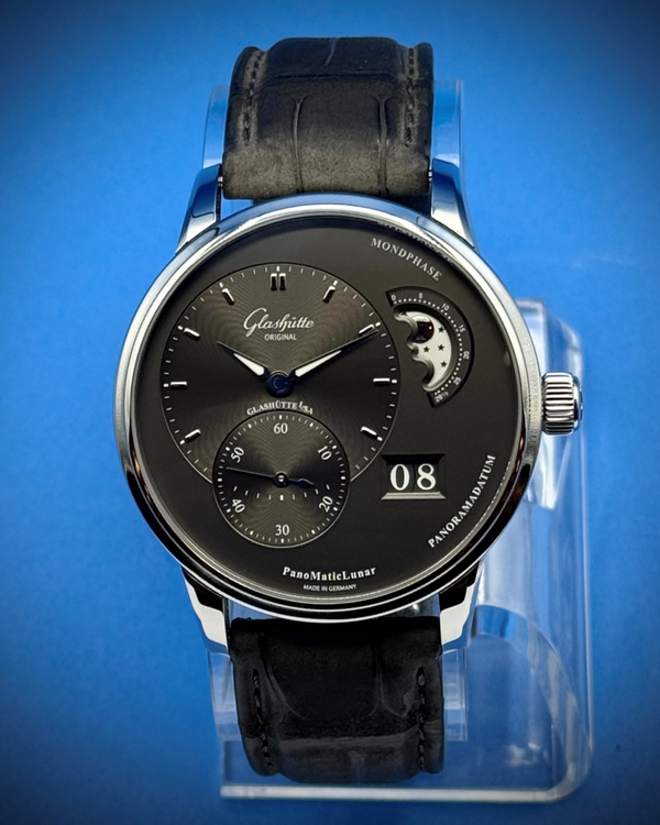 2026 Glashütte Original PanoMaticLunar 40MM Grey Dial Leather Strap (1-90-02-43-32-62)