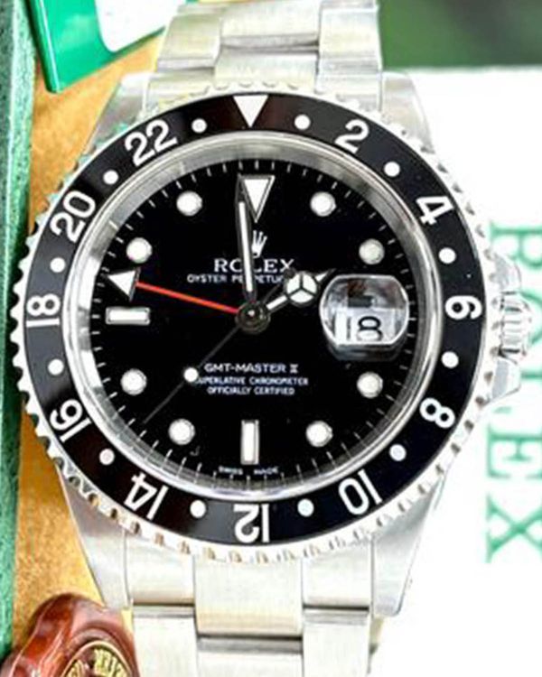 2001 Rolex GMT-Master II 40MM Black Dial Oyster Bracelet (16710)