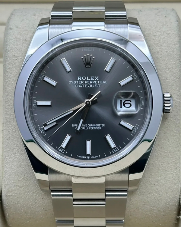2026 Rolex Datejust 41MM Rhodium Dial Oyster Bracelet (126300)