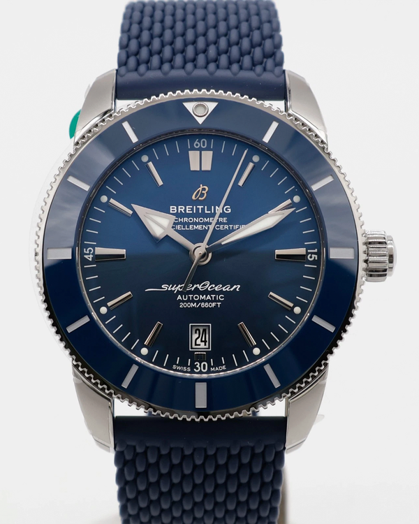 2026 Breitling Superocean Heritage II 46MM Blue Dial Rubber Strap (AB2020161C1S1