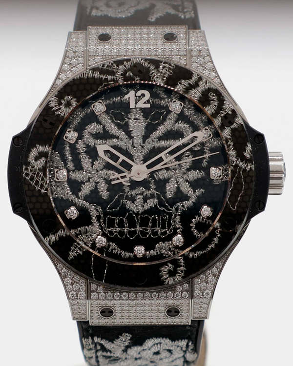 Hublot Big Bang "Broderie Skull" L.E. 41MM Black Dial Textile Strap (343.SX.6570.NR.0804)