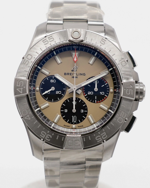 2026 Breitling Avenger B01 Chronograph 44MM Beige Dial Steel Bracelet (AB0147101A1A1)