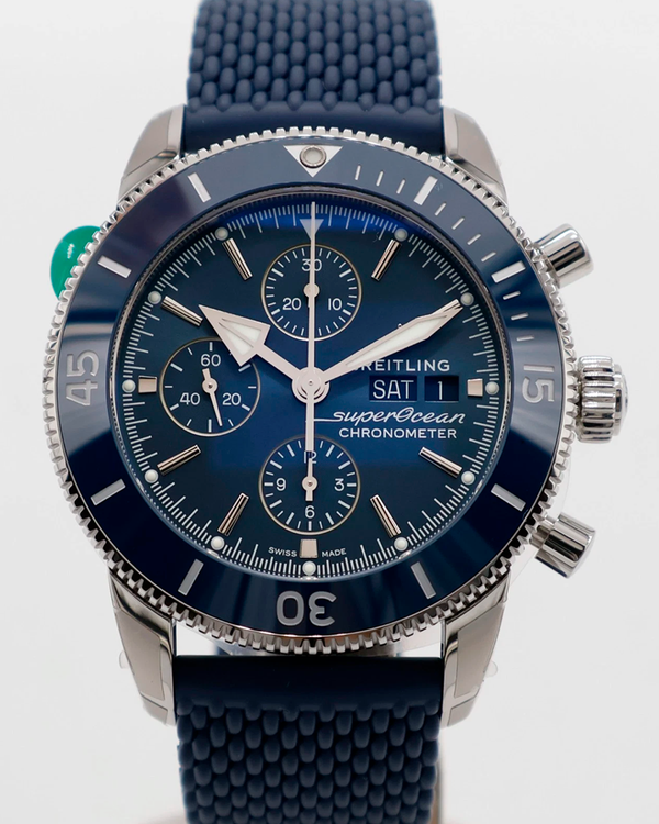 2026 Breitling Superocean Heritage Chronograph 44MM Blue Dial Rubber Strap (A13313161C1S1)