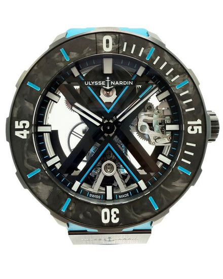 2025 Ulysse Nardin Diver X Skeleton Azure 44MM Skeleton Dial Rubber Strap (3723-170-2B)
