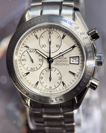 2013 Omega Speedmaster Date 40MM Silver Dial Steel Bracelet (3211.30.00)