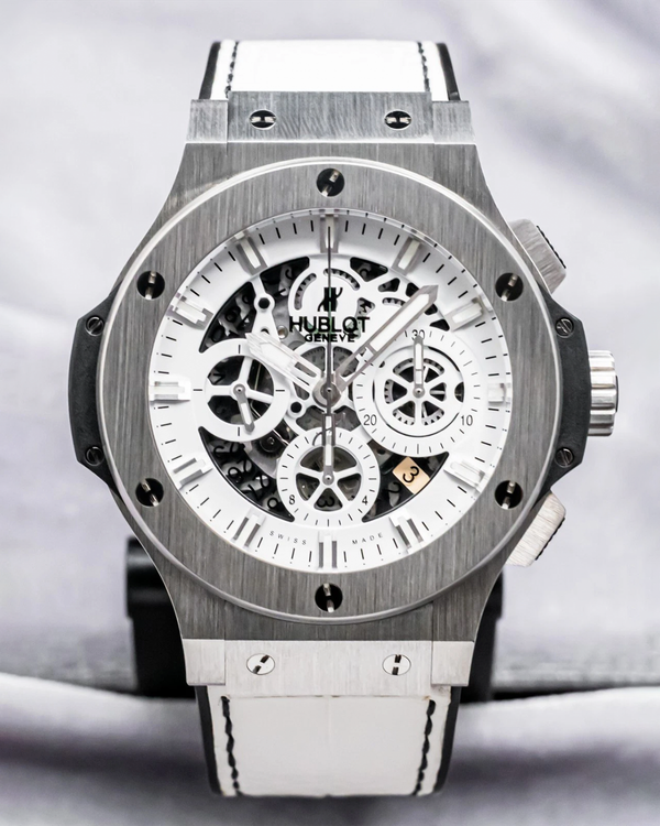 Hublot Big Bang "Aero Bang Garmisch" L.E. 44MM Skeleton Dial Leather Strap (311.SX.2010.GR.GAP10)