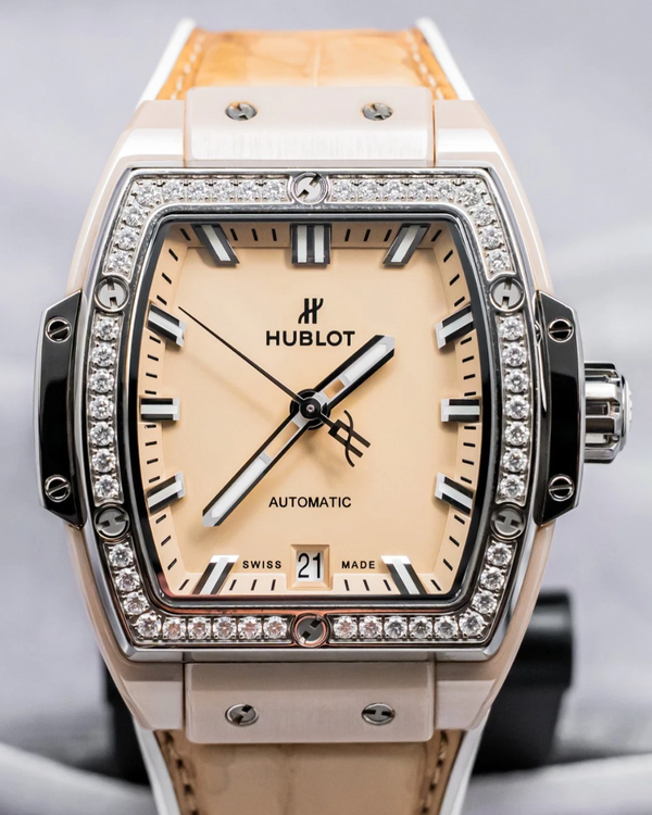 Hublot Spirit of Big Bang "Ceramic Beige" 39MM Beige Dial Leather Strap (665.CZ.891B.LR.1204)