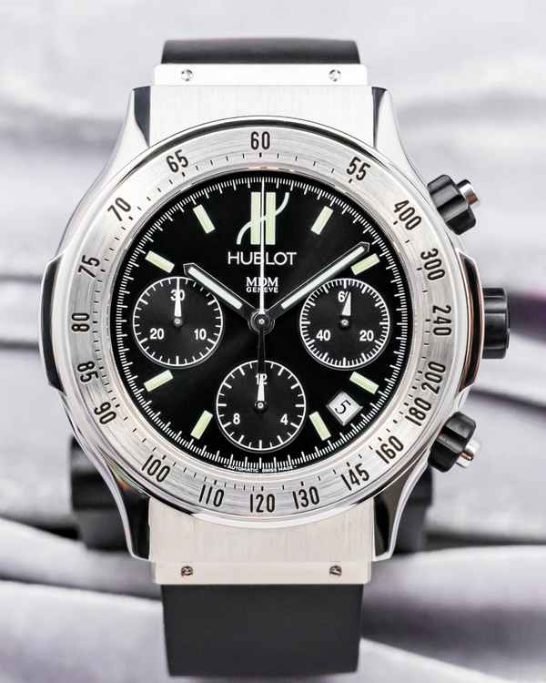 Hublot Super B Chronograph 42mm Black Dial Rubber Strap (B1920.1)