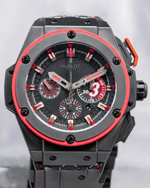 Hublot King Power Dwayne Wade L.E. 48MM Black Dial Leather Strap (703.CI.1123.VR.DWD11)