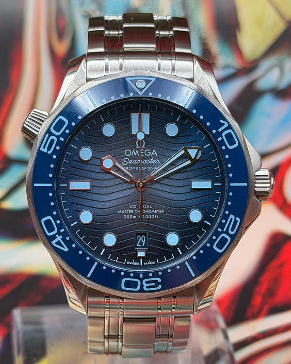 2025 Omega Seamaster Diver 300M "Summer Blue" 42MM Blue Dial Rubber Strap (210.30.42.20.03.003)