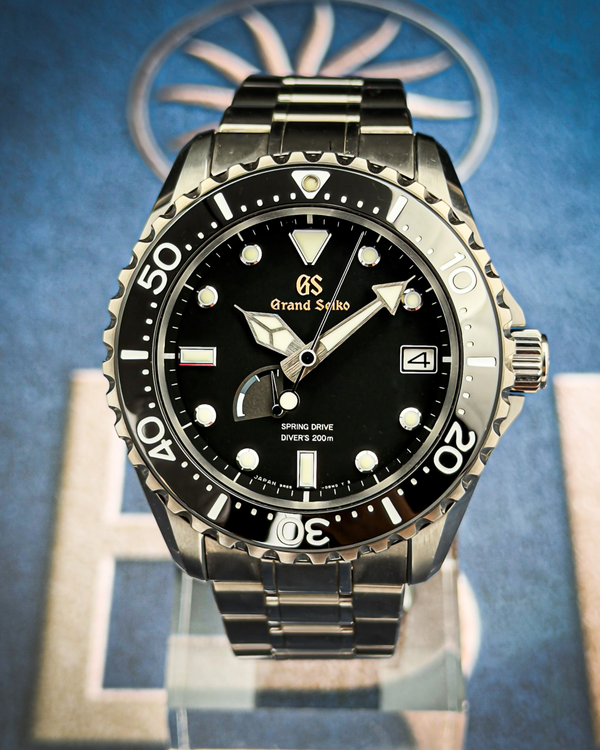 Grand Seiko Spring Drive Sport 44.2MM Black Dial Titanium Bracelet (SBGA231)