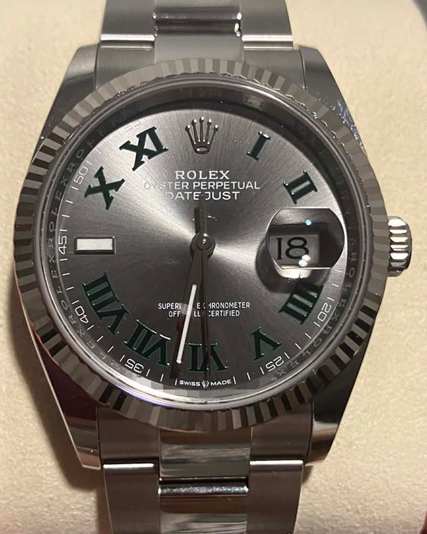 2025 Rolex Datejust "Wimbledon" 36MM Slate Dial Oyster Bracelet (126234)
