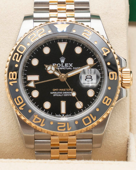 2024 Rolex GMT-Master II "Bumblebee" 40MM Black Dial Two-Tone Jubilee Bracelet (126713GRNR)