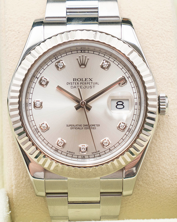 2014 Rolex Datejust II 41MM Silver Dial Oyster Bracelet (116334)