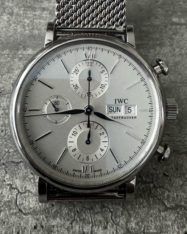 2019 IWC Portofino Chronograph 42MM Silver Dial Steel Bracelet (IW391028)