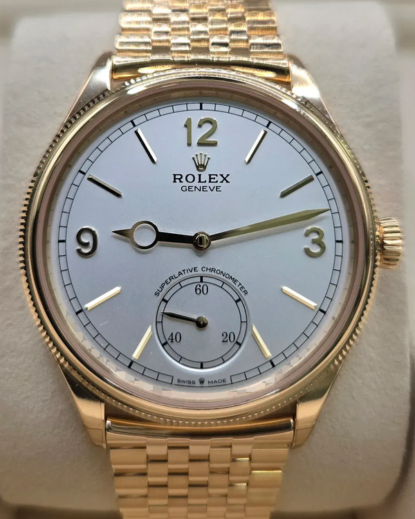 2025 Rolex 1908 39MM White Dial Yellow Gold Settimo Bracelet (52508)