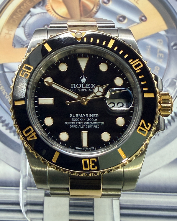 2016 Rolex Submariner Date 40MM Black Dial Two-Tone Oyster Bracelet (116613LN)
