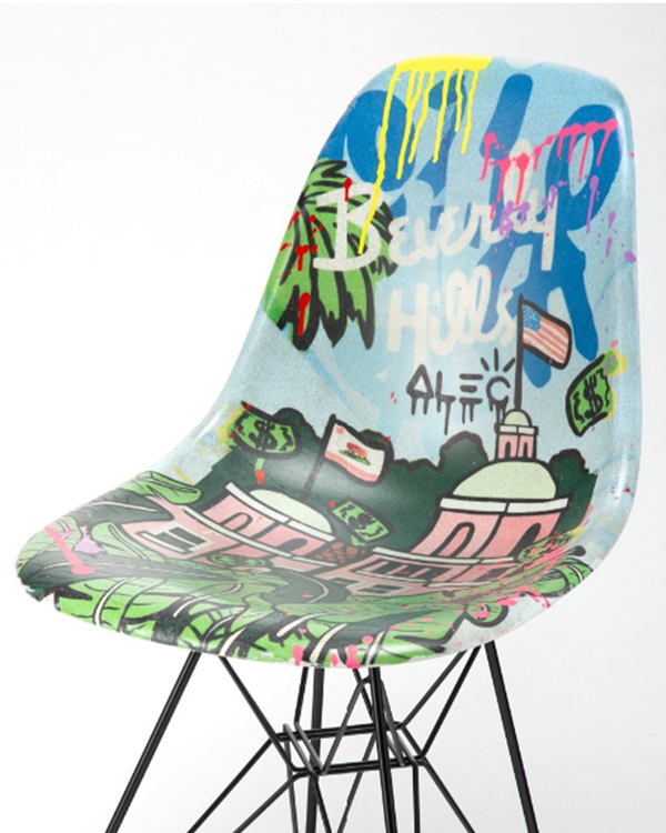 No Reserve - 2020 Alec Monopoly Artwork BH Modernica Chair Fiberglass Sculpture L.E. 31 x 18.5 x 18IN (BH Modernica Chair)
