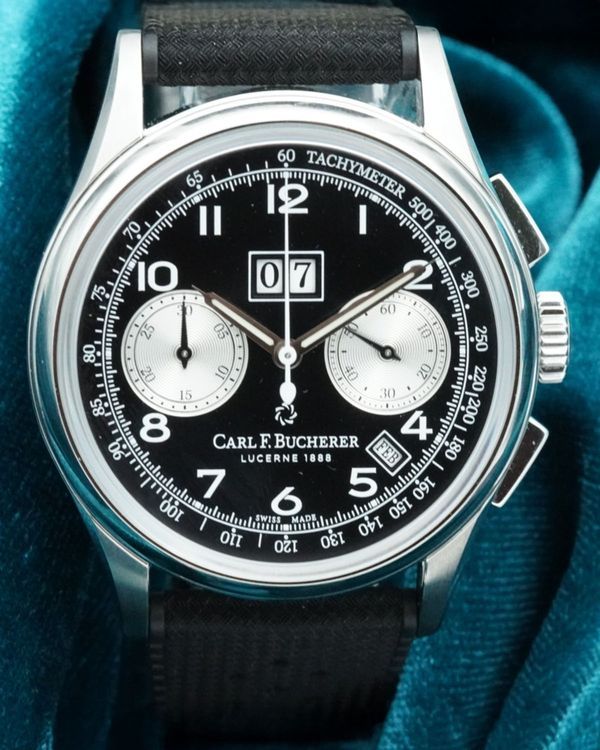 No Reserve - Carl F. Bucherer Heritage BiCompax Annual L.E. 41MM Black Dial Leather Strap (00.10803.08.32.01)
