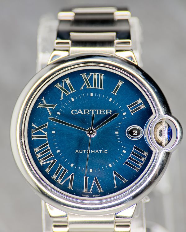 2023 Cartier Ballon Bleu 40MM Blue Dial Steel Bracelet (WSBB0061)