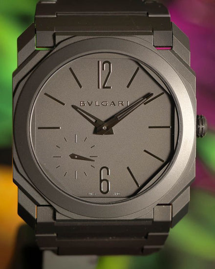 2022 Bvlgari Octo Finissimo 40MM Black Dial Ceramic Bracelet (103077)