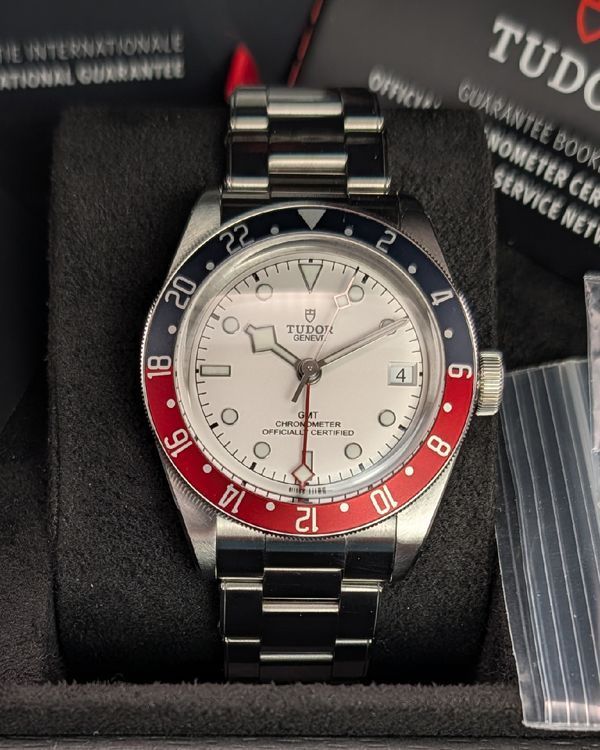 2024 Tudor Black Bay GMT "Pepsi" White Dial Steel Bracelet (M79830RB)