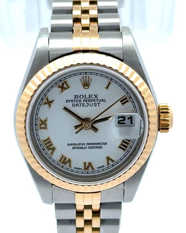 2004 Rolex Lady-Datejust 26MM White Dial Two-Tone Jubilee Bracelet (69713)