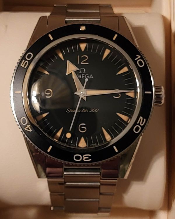 2024 Omega Seamaster 300 "Heritage" 41MM Black Sandwich Dial Steel Bracelet (234.30.41.21.01.001)