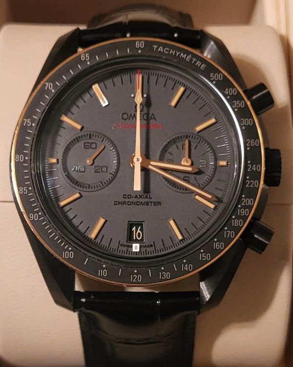 2020 Omega Speedmaster Dark Side of the Moon “Sedna Black” 44.25MM Grey Dial Leather Strap (311.63.44.51.06.001)
